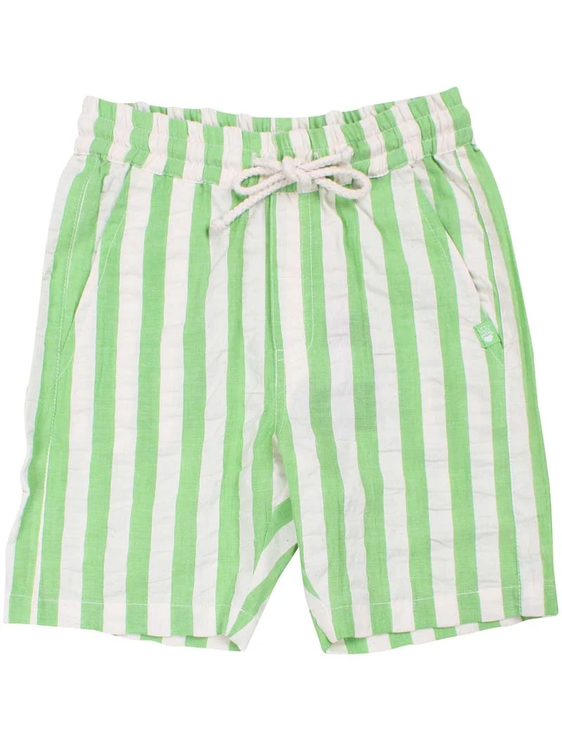 Danegorm Seersucker Shorts Bright Green/Chalk