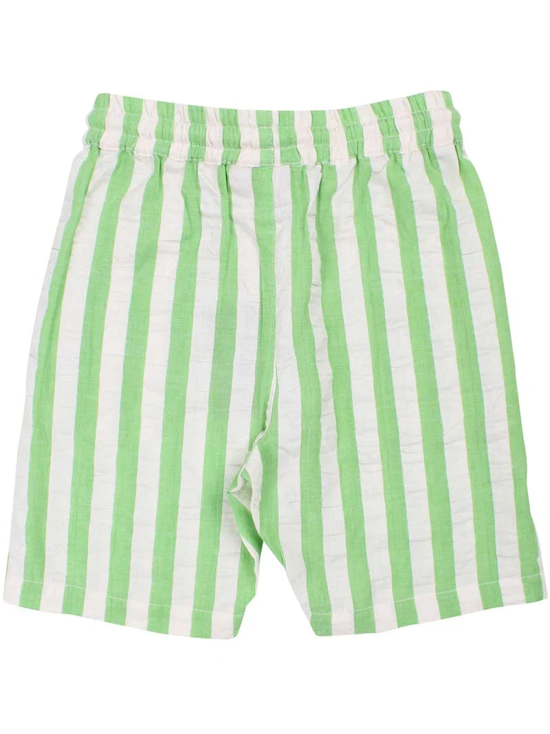 Danegorm Seersucker Shorts Bright Green/Chalk