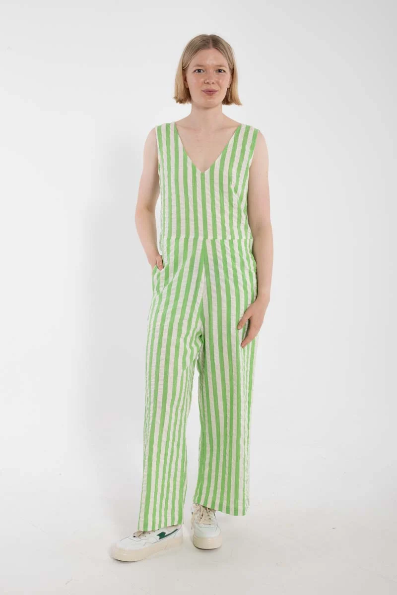 Danesolstice Searsucker Suit Bright Green/Chalk