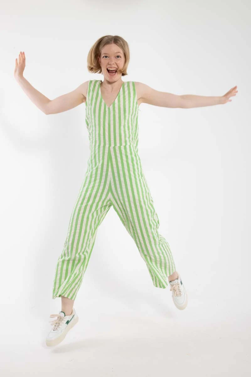 Danesolstice Searsucker Suit Bright Green/Chalk