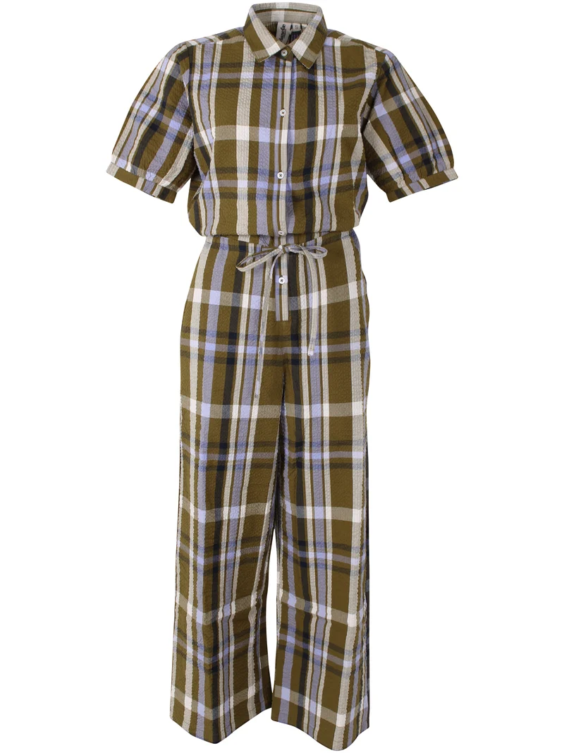 Danefruit Searsucker Suit Olive WOVENCHECK