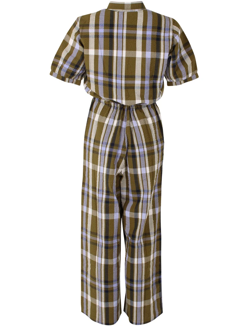 Danefruit Searsucker Suit Olive WOVENCHECK