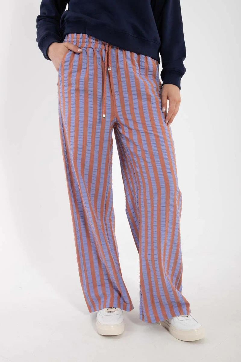 Danenynne Searsucker Pants Light Rust/Lilla