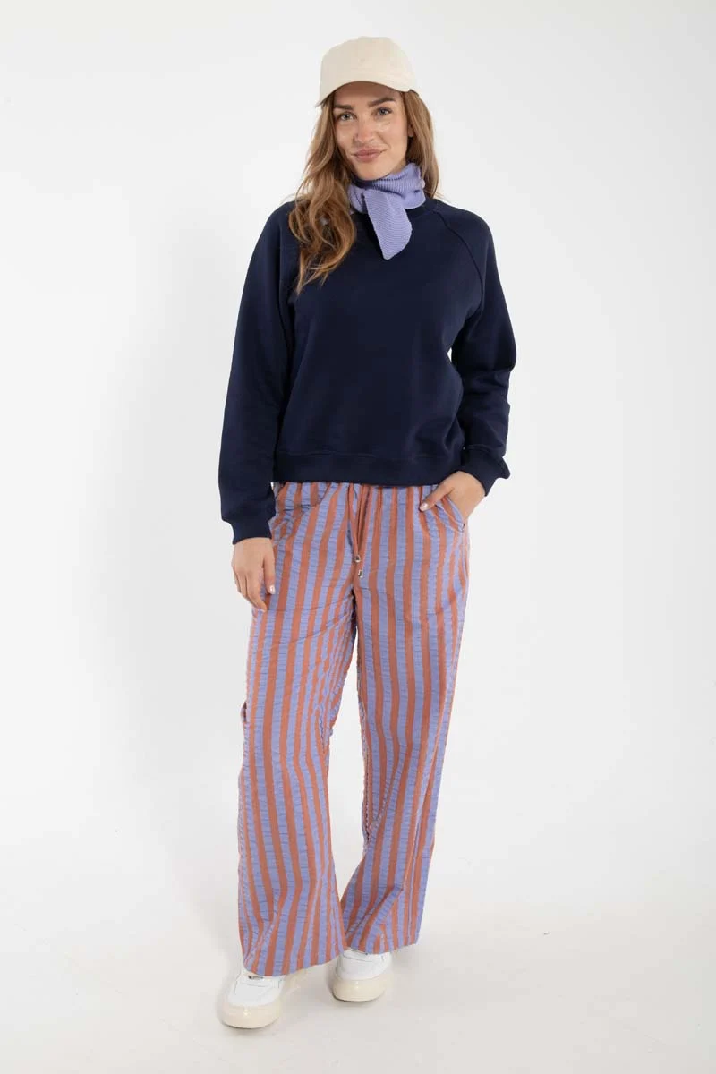 Danenynne Searsucker Pants Light Rust/Lilla