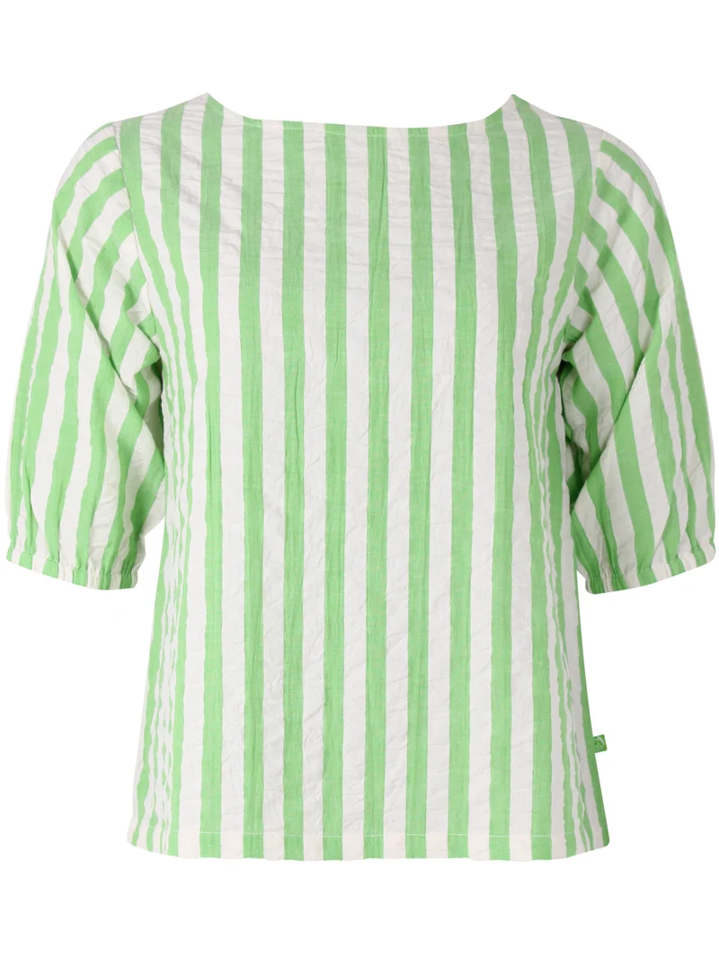 Danecremant Searsucker Shirt Bright Green/Chalk