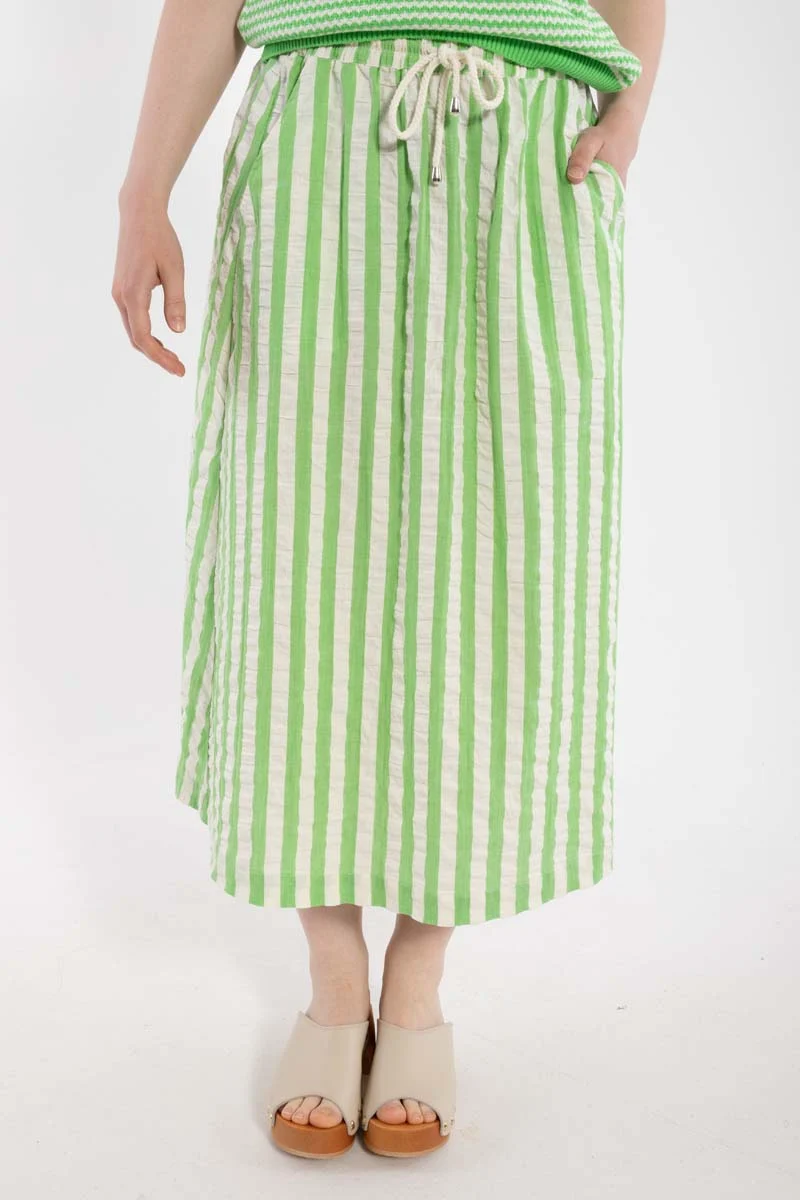 Danespresso Searsucker Skirt Bright Green/Chalk