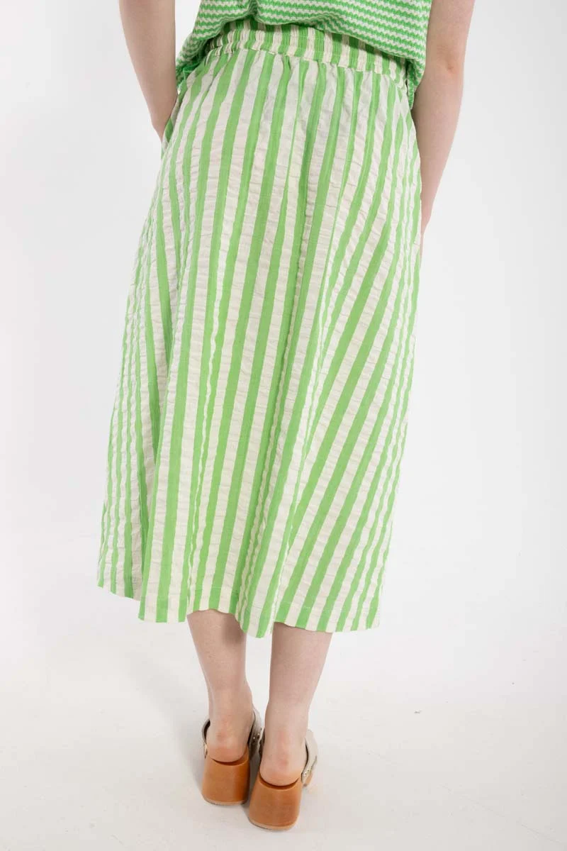 Danespresso Searsucker Skirt Bright Green/Chalk