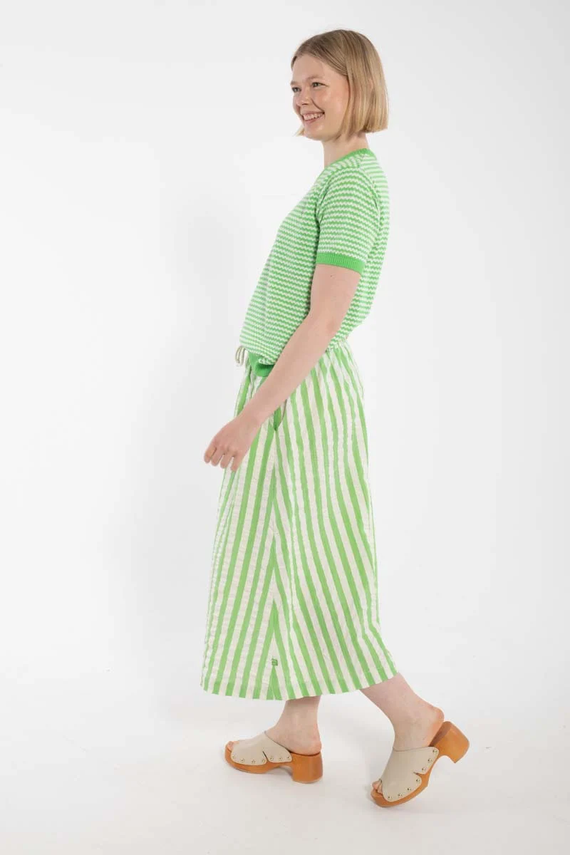 Danespresso Searsucker Skirt Bright Green/Chalk