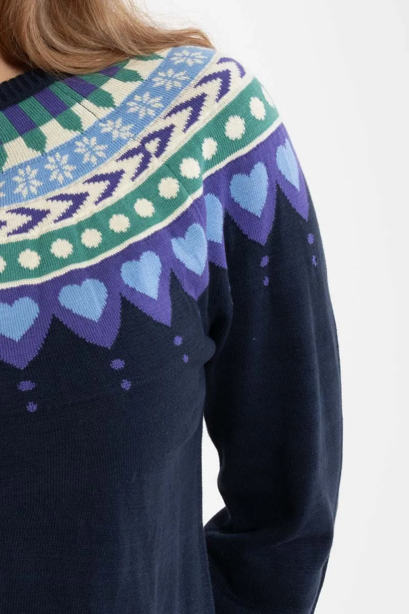 Danesweetheart Cotton Knit Cardigan Dk Navy