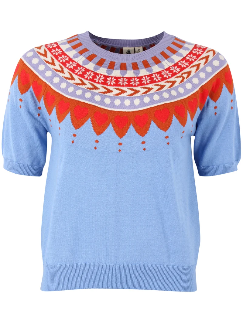 Danehope Cotton Knit Sweater Tee Waterblue