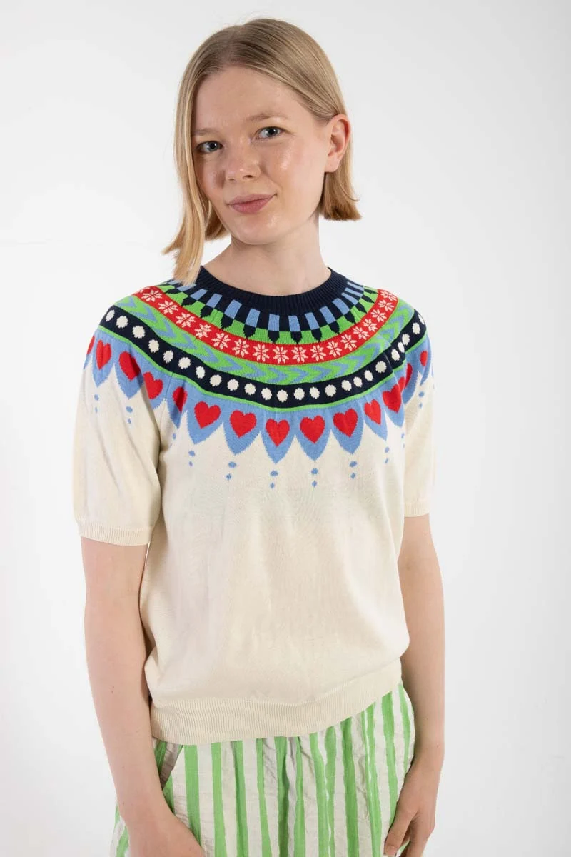 Danehope Cotton Knit Sweater Tee Chalk-SS25
