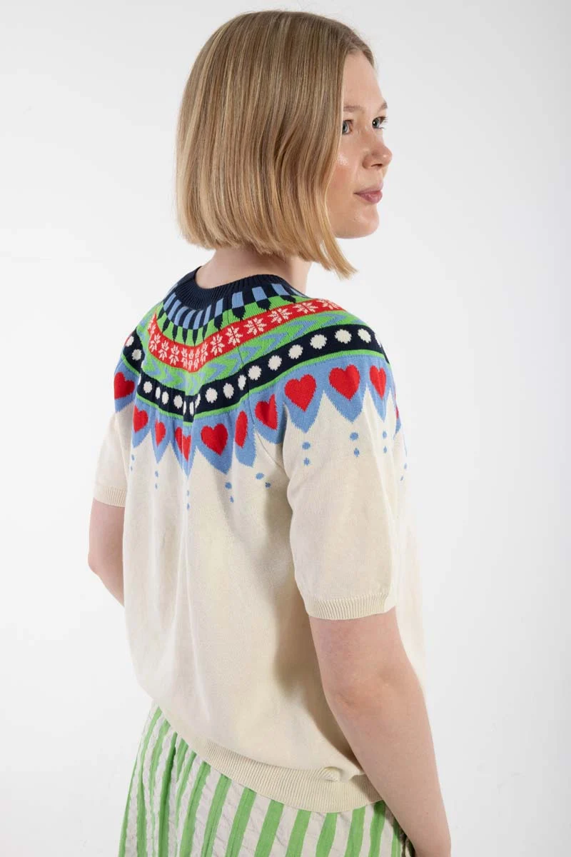Danehope Cotton Knit Sweater Tee Chalk-SS25