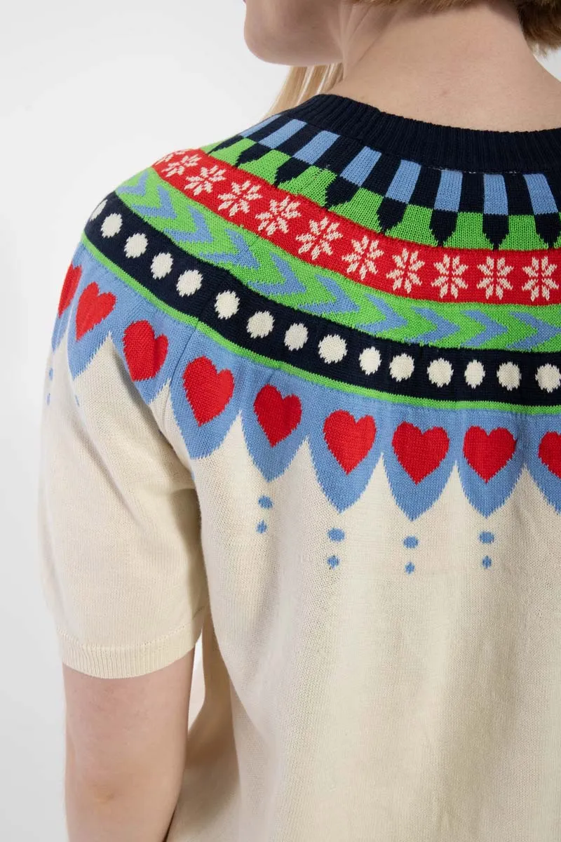 Danehope Cotton Knit Sweater Tee Chalk-SS25
