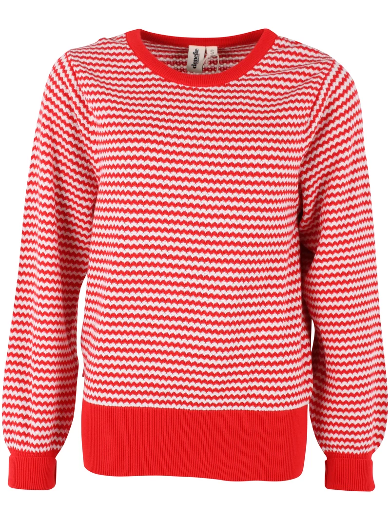 Danefox Pearl Knit Sweater Summer Red/Chalk