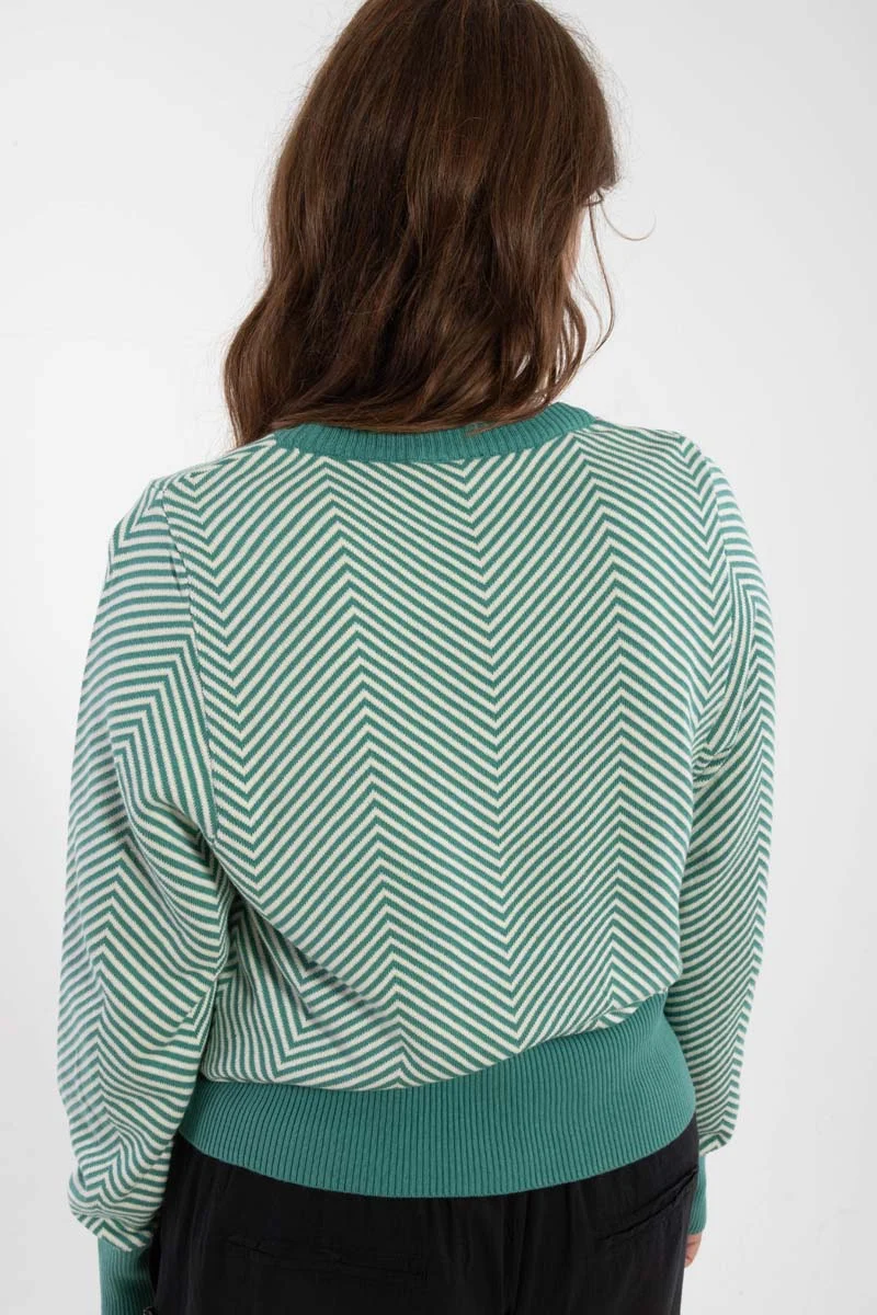 Danefox Cotton Knit Sweater Light Slate/Chalk