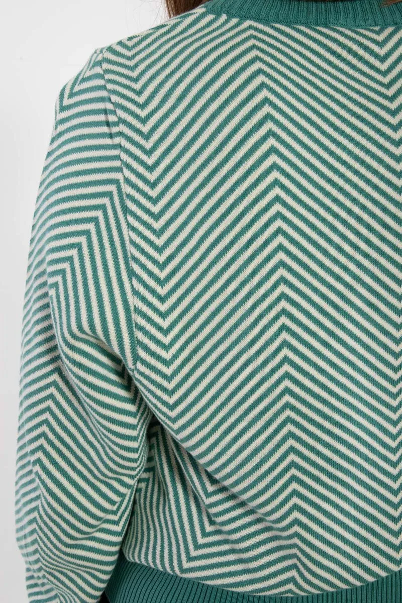 Danefox Cotton Knit Sweater Light Slate/Chalk