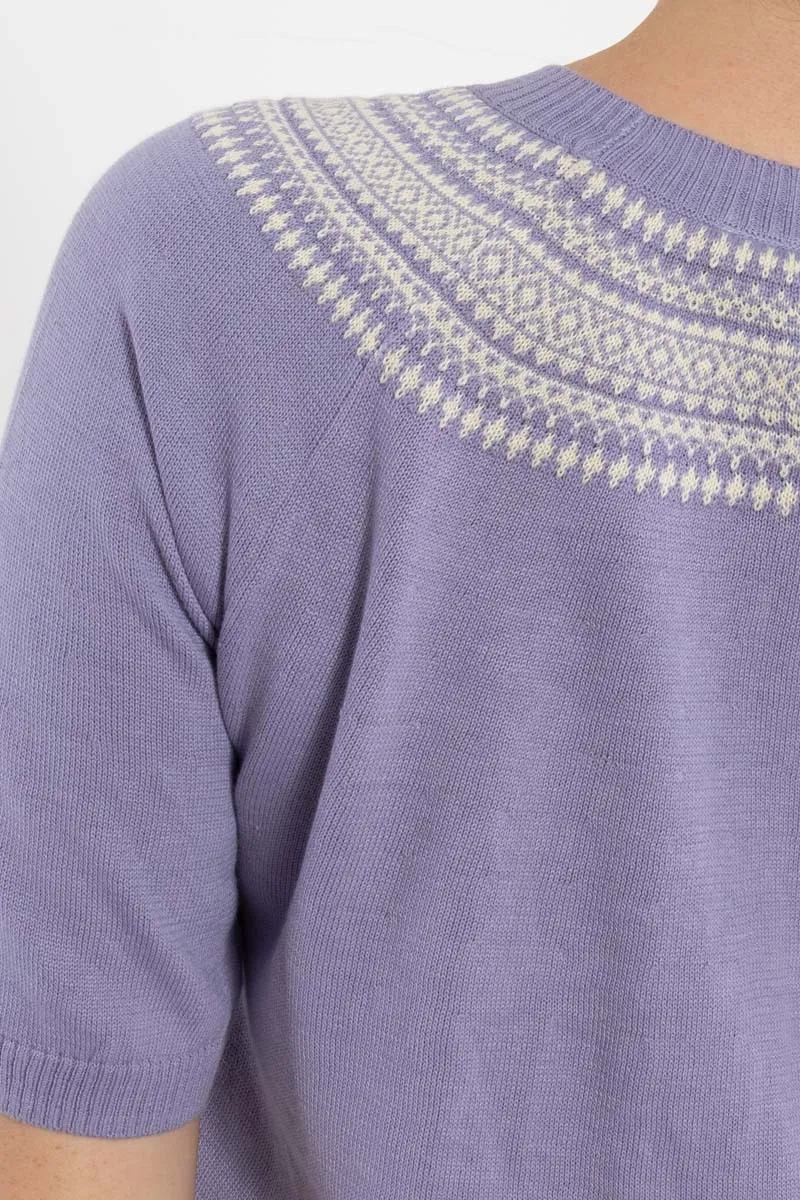 Danesilver Sweater Tee Lilla/Chalk
