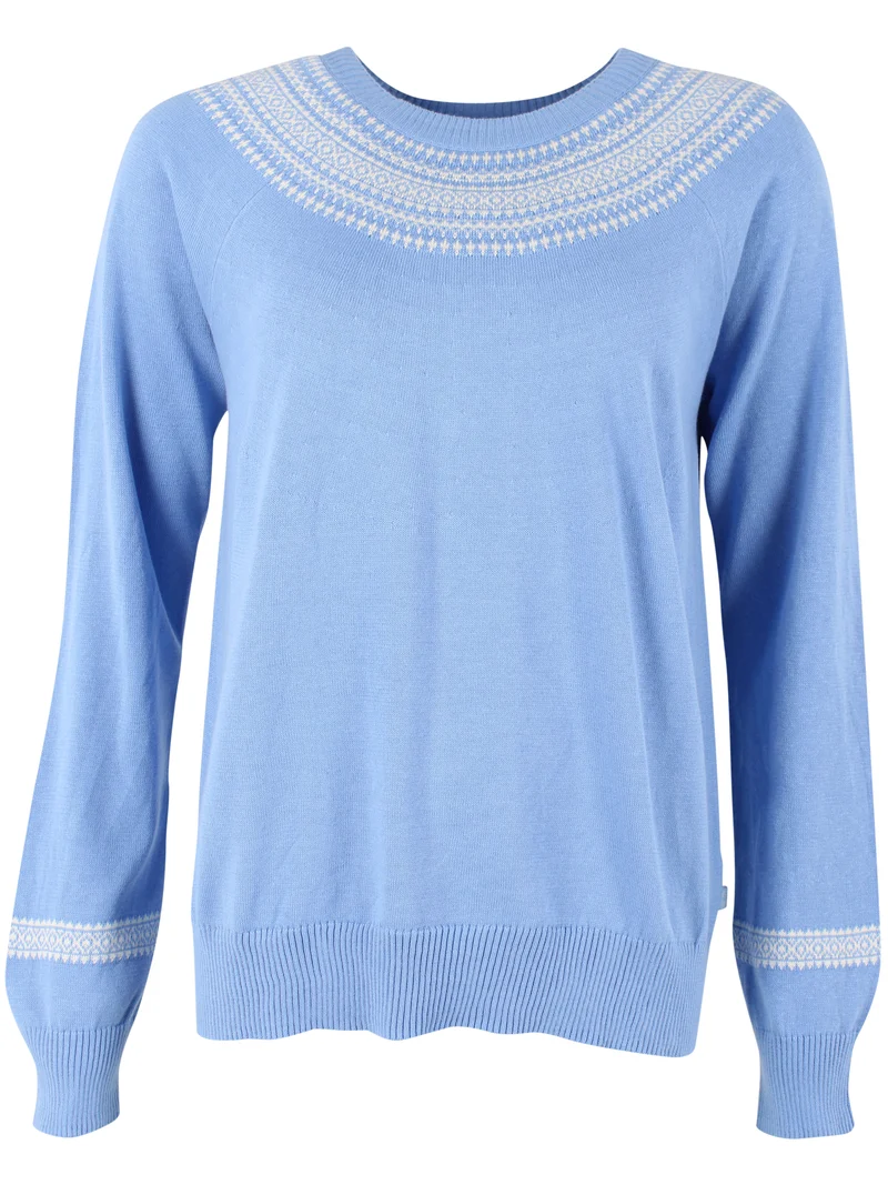 Danebright Light Cotton Knit Sweater Waterblue/Chalk