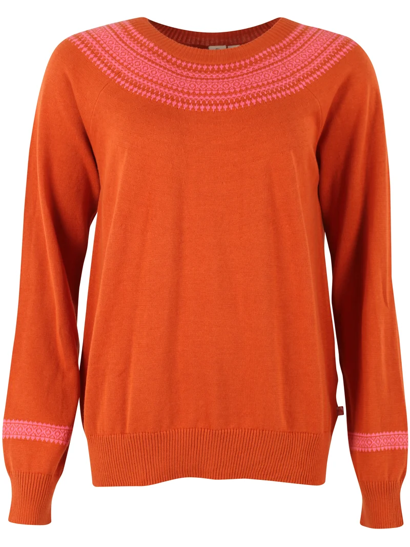 Danebright Light Cotton Knit Sweater Light Rust/Bright Pink