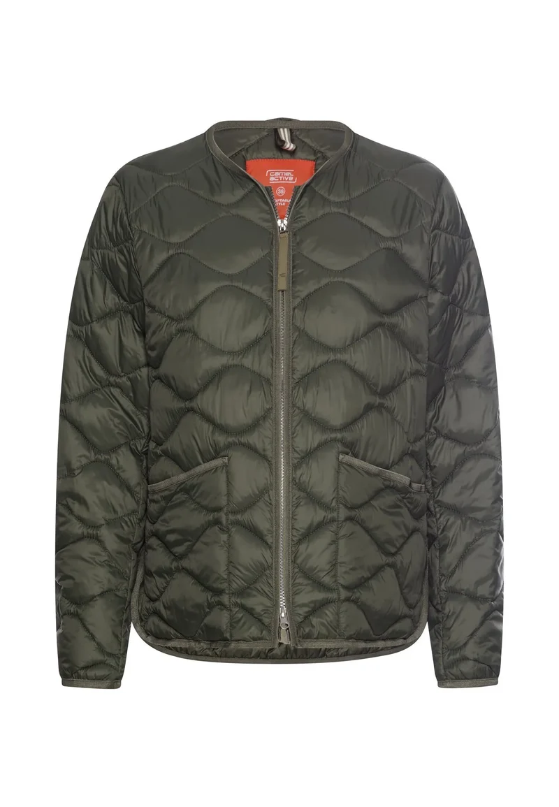 Steppjacke mit Rundhalsausschnitt