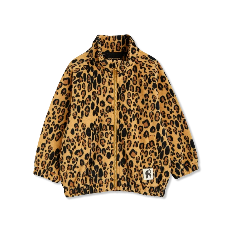 Leopard fleece Fleecejacke