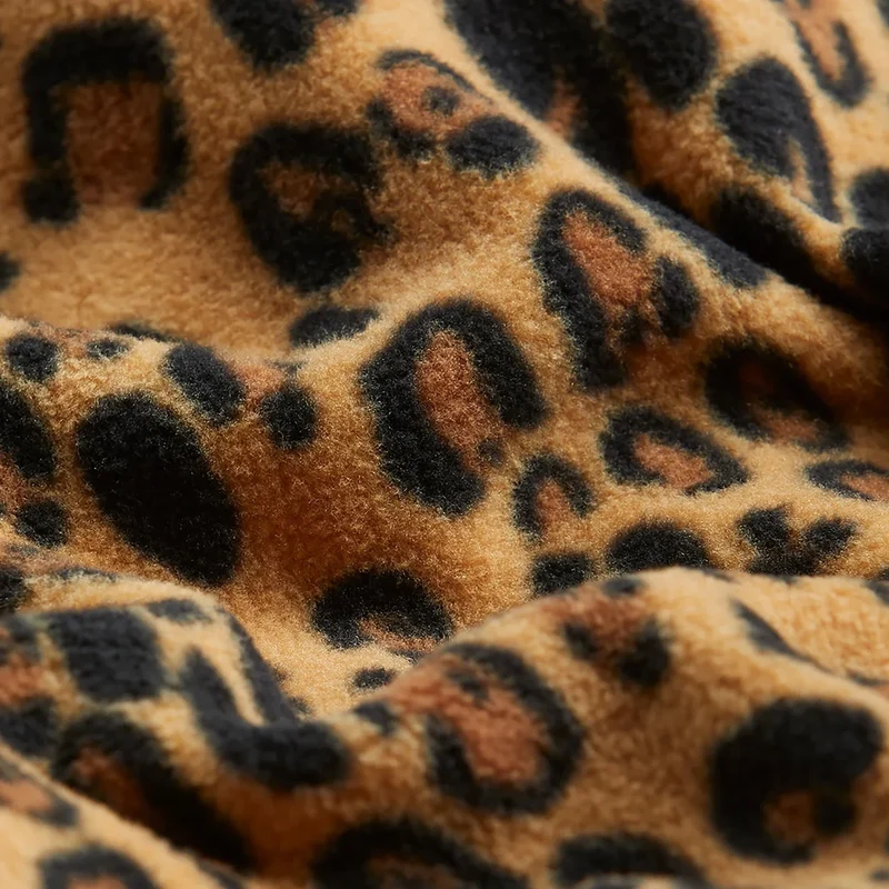 Leopard fleece Fleecejacke
