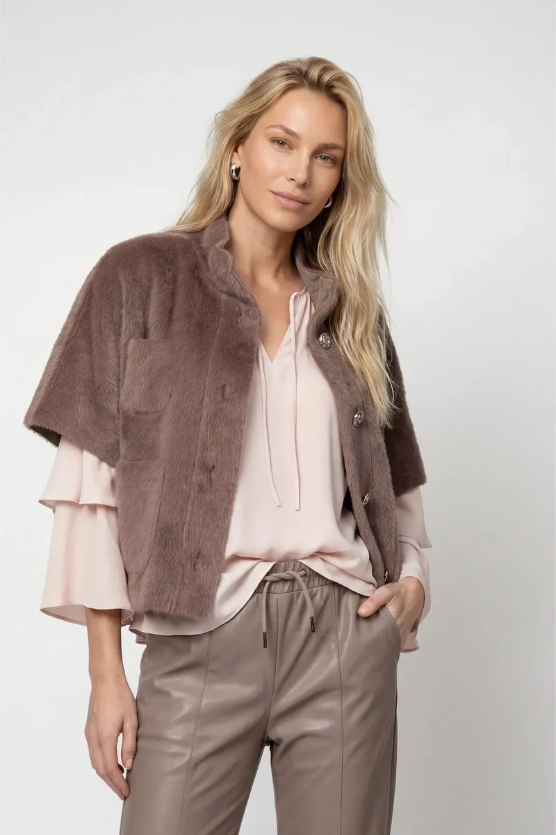 Overshirt aus Kunstfell