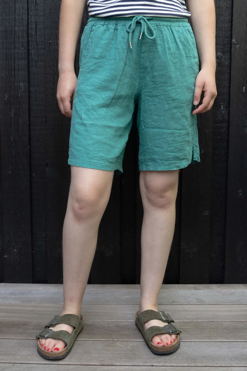 Danegames Modal Linnen Shorts Light Slate