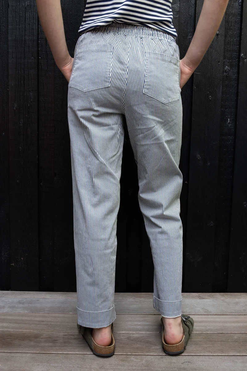 Daneholm Stretch Canvas Pants Dk Navy/Chalk