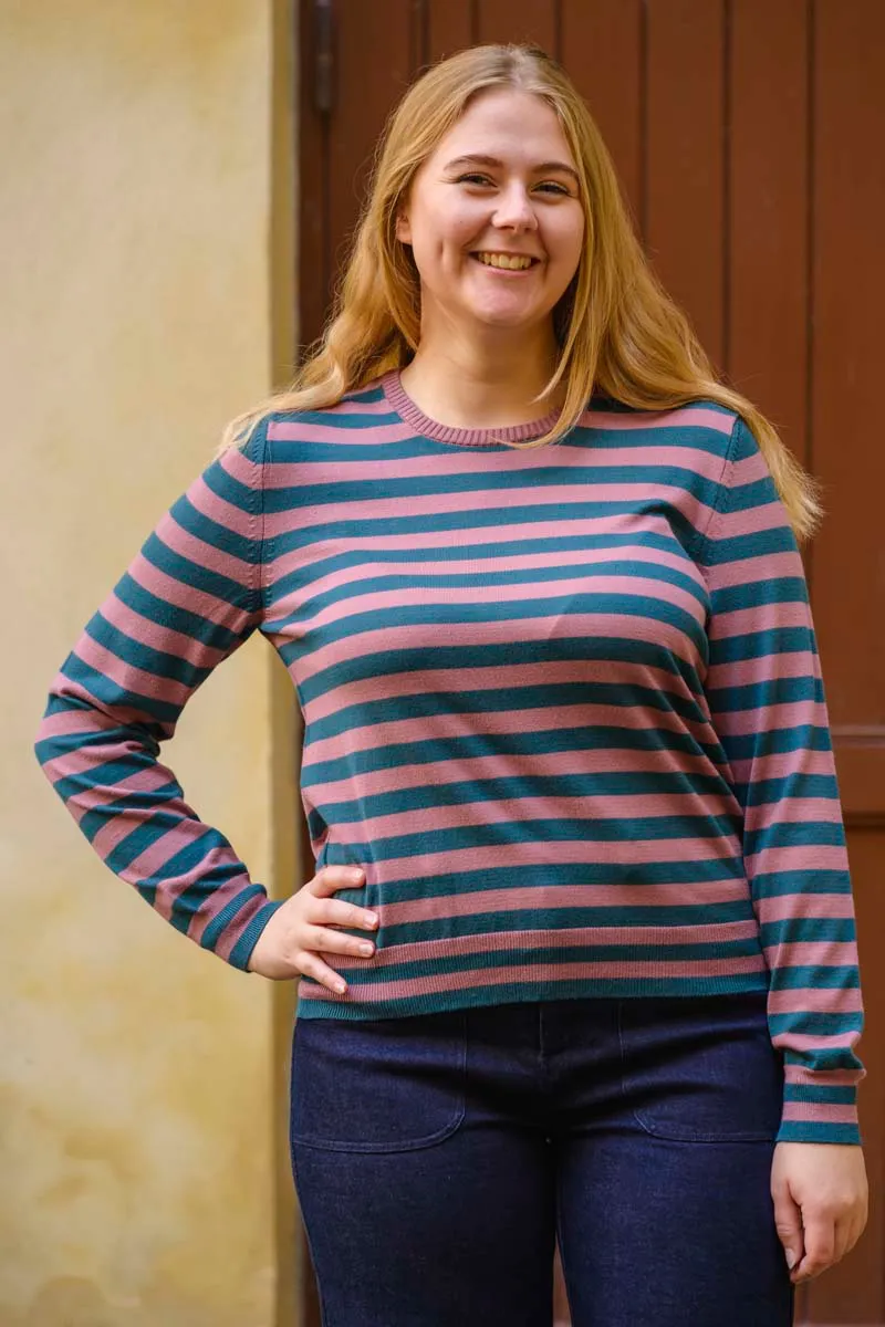 Danedinner Viscose Sweater Antique Rose/Dark Slate