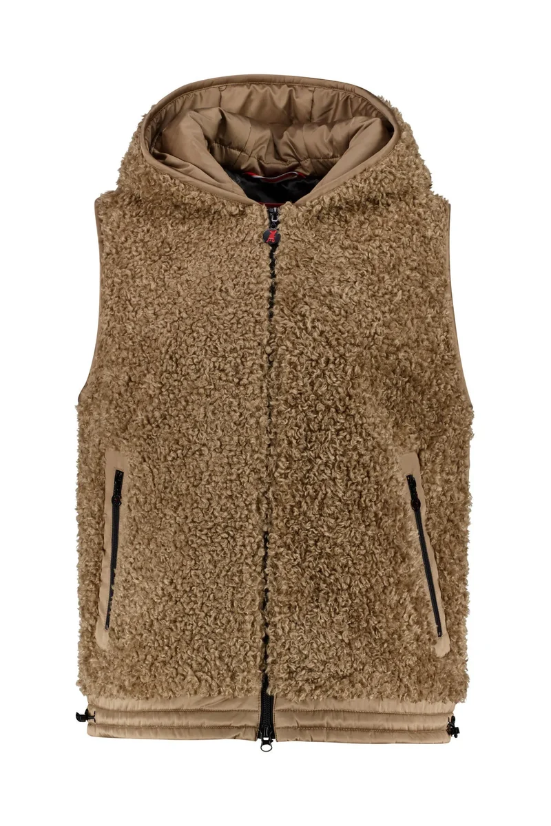 Teddyweste mit Kapuze