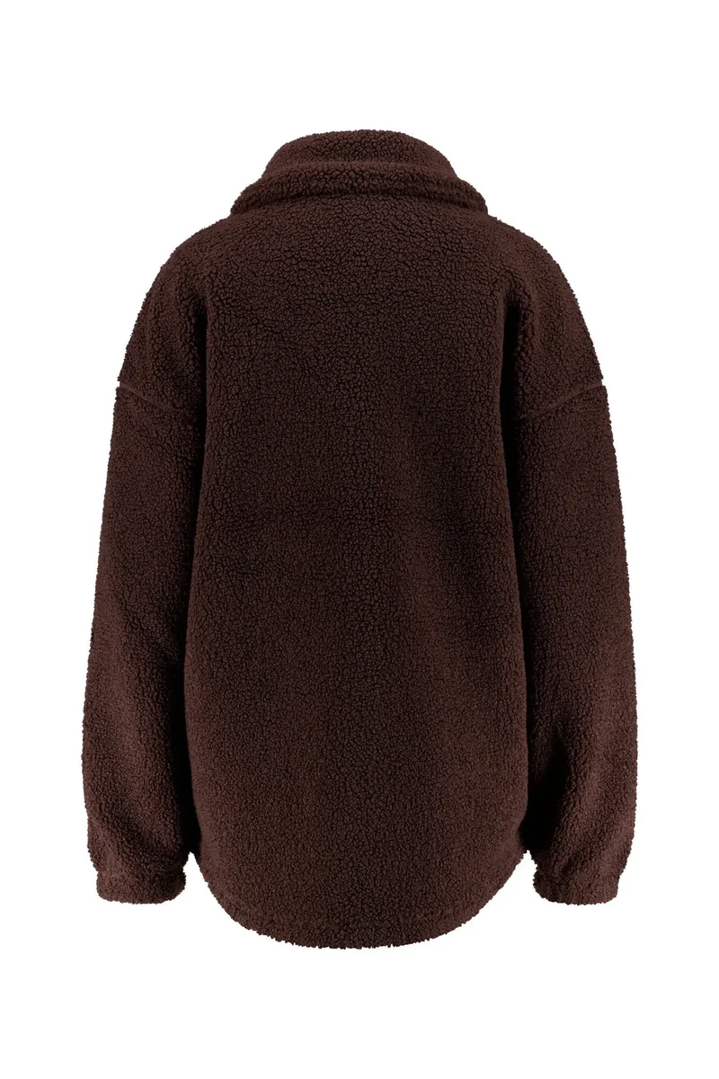 Teddy-Jacke mit Stehkragen