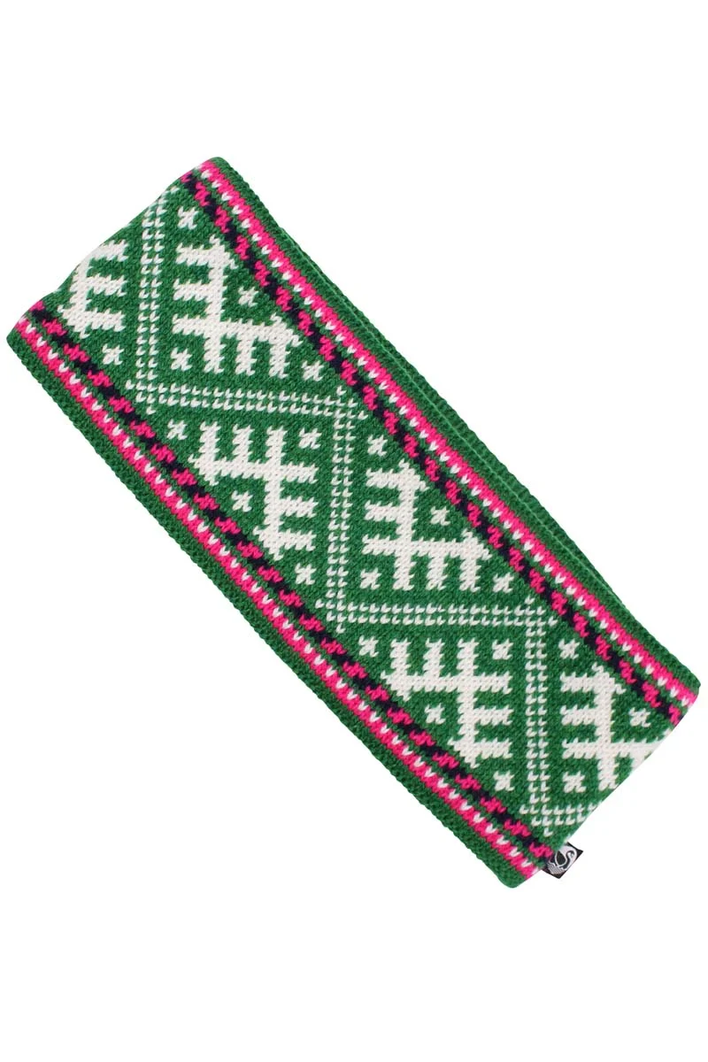 Danelangrend Wool Headband Green/White