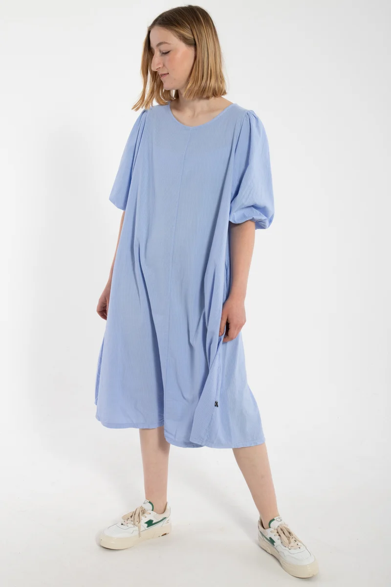 Daniris Seersucker Dress Ice Blue