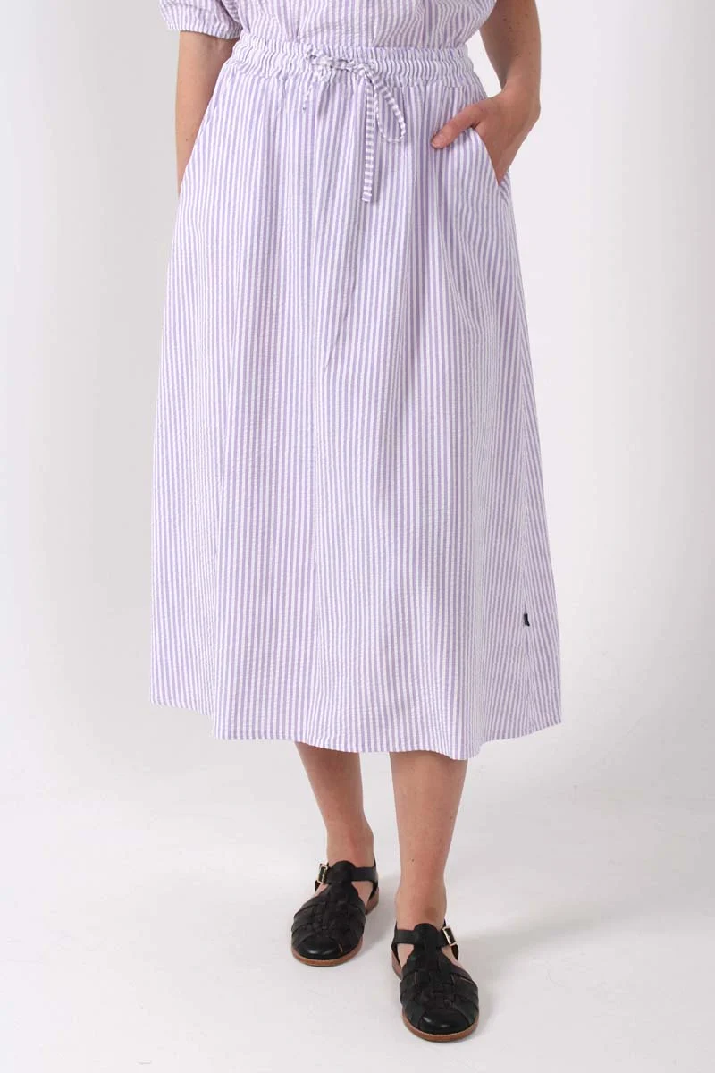 Danespresso Seersucker Skirt Lavender/Chalk