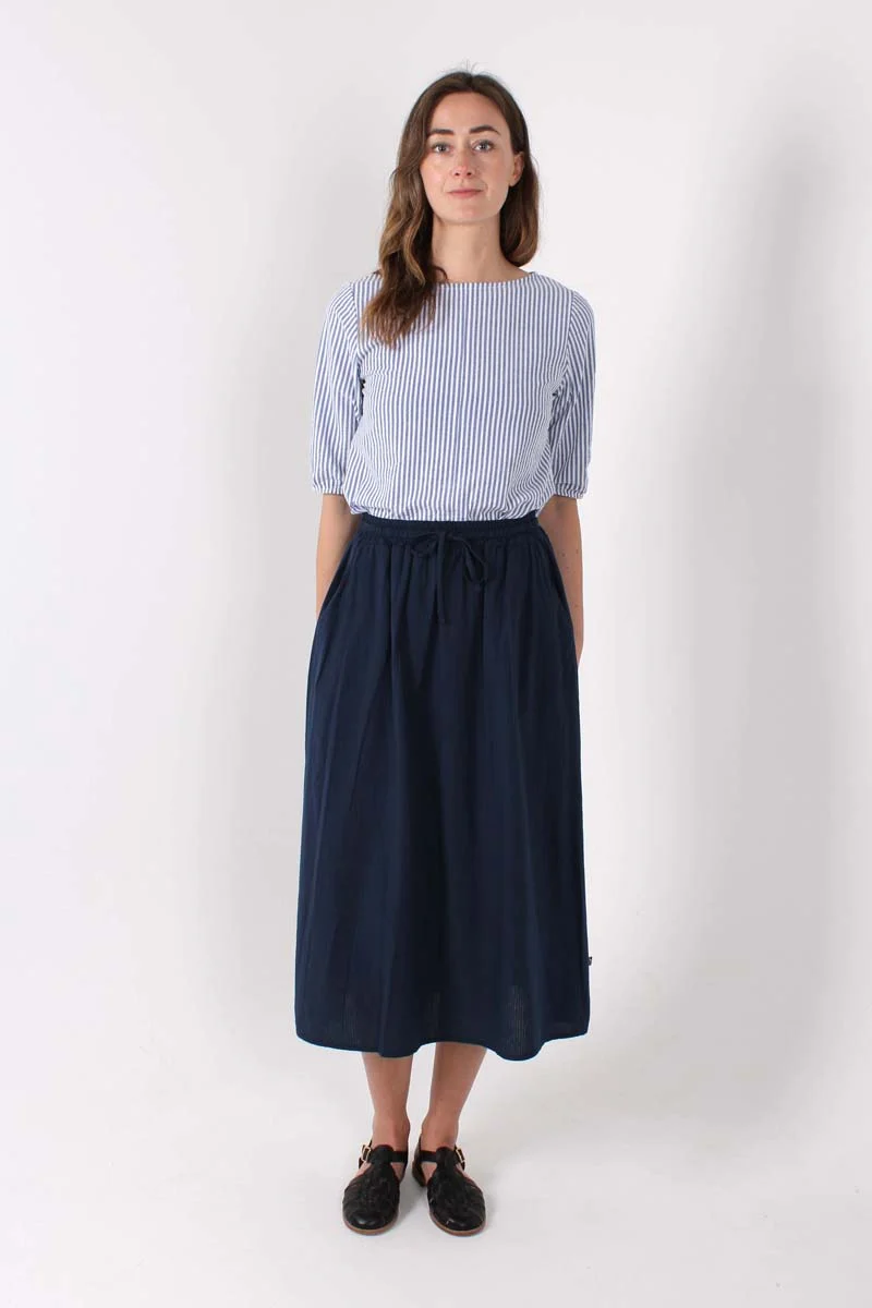 Danespresso Seersucker Skirt Dk Navy