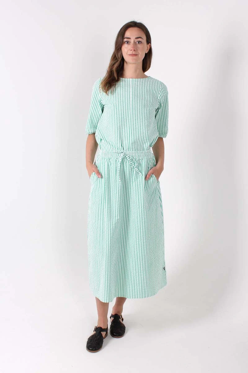 Danespresso Heavy Seersucker Skirt Green/Chalk