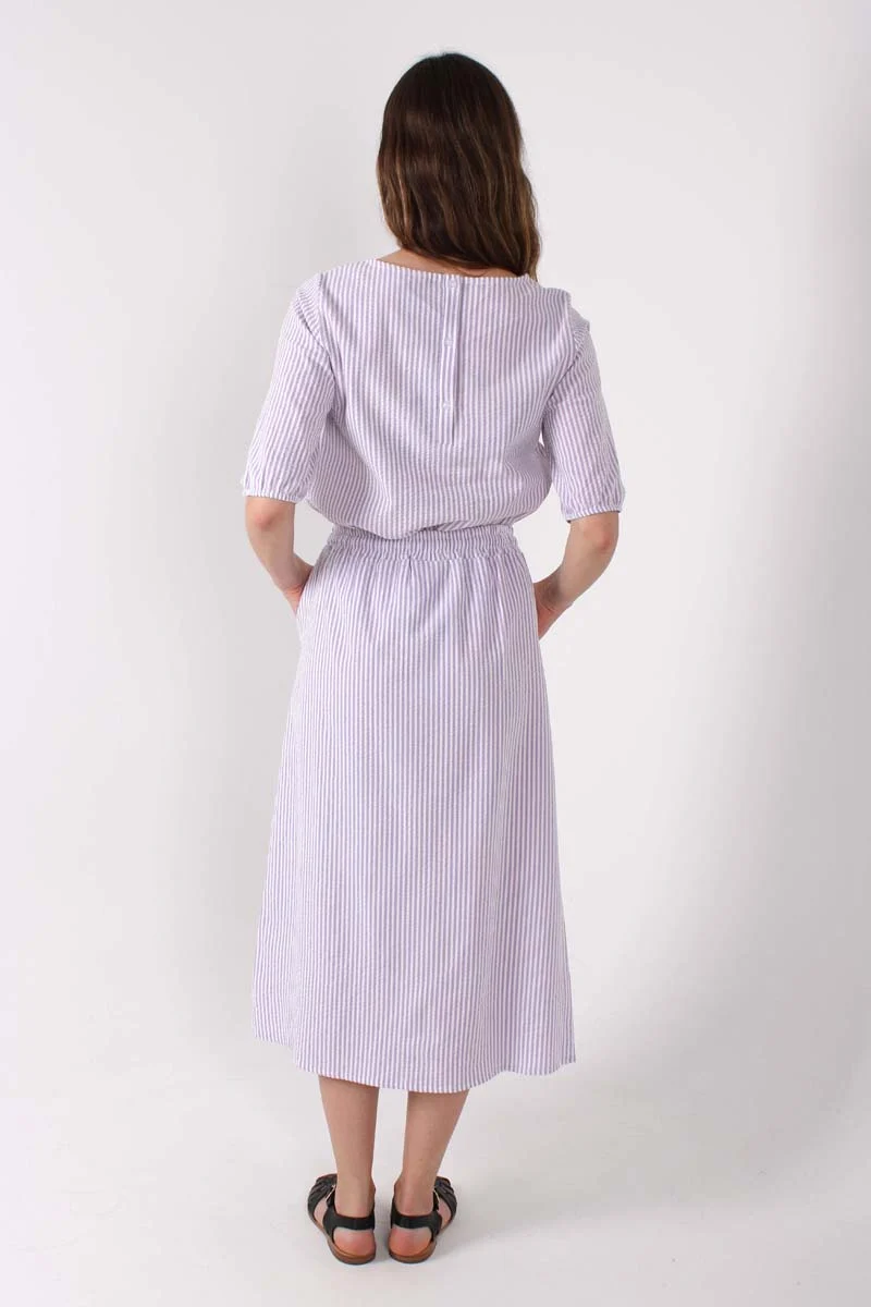 Danecremant Seersucker Shirt Lavender/Chalk