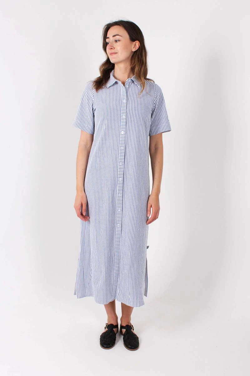 Danepippi SS Searsucker Dress Navy/Chalk