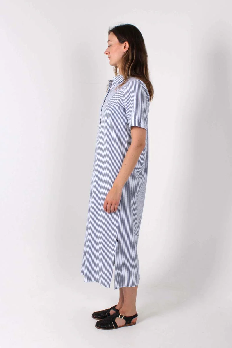 Danepippi SS Searsucker Dress Navy/Chalk