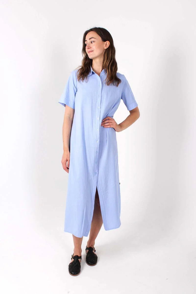Danepippi SS Seersucker Dress Ice Blue