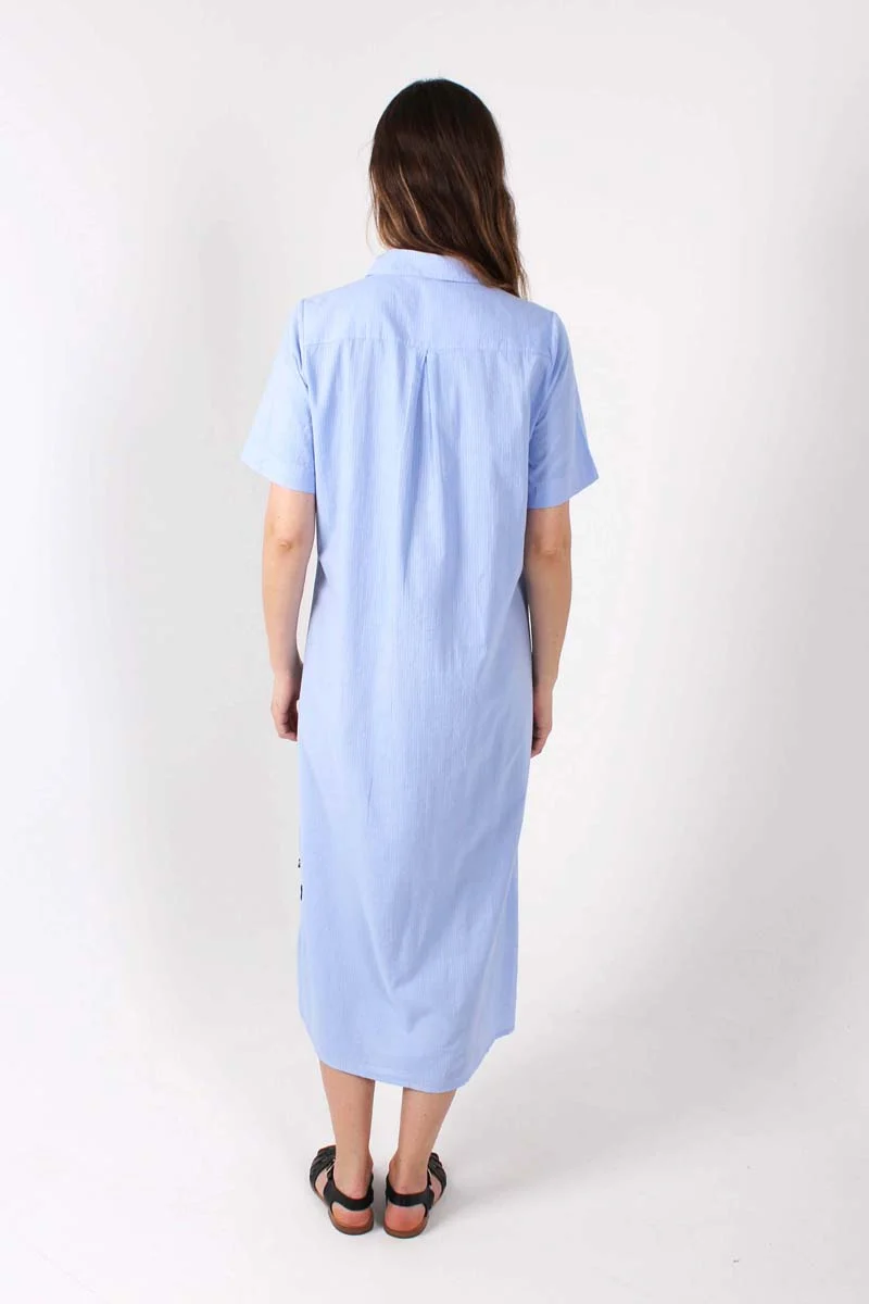 Danepippi SS Seersucker Dress Ice Blue