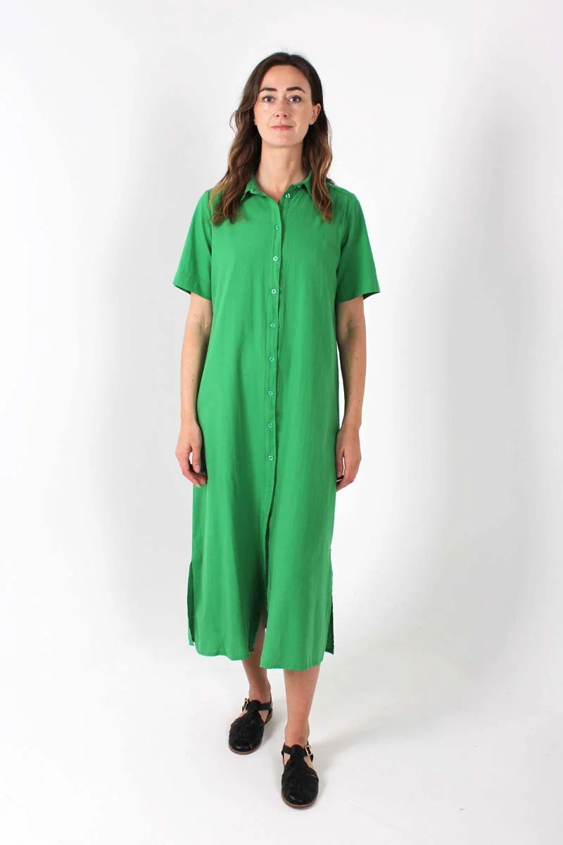 Danepippi SS Seersucker Dress Green