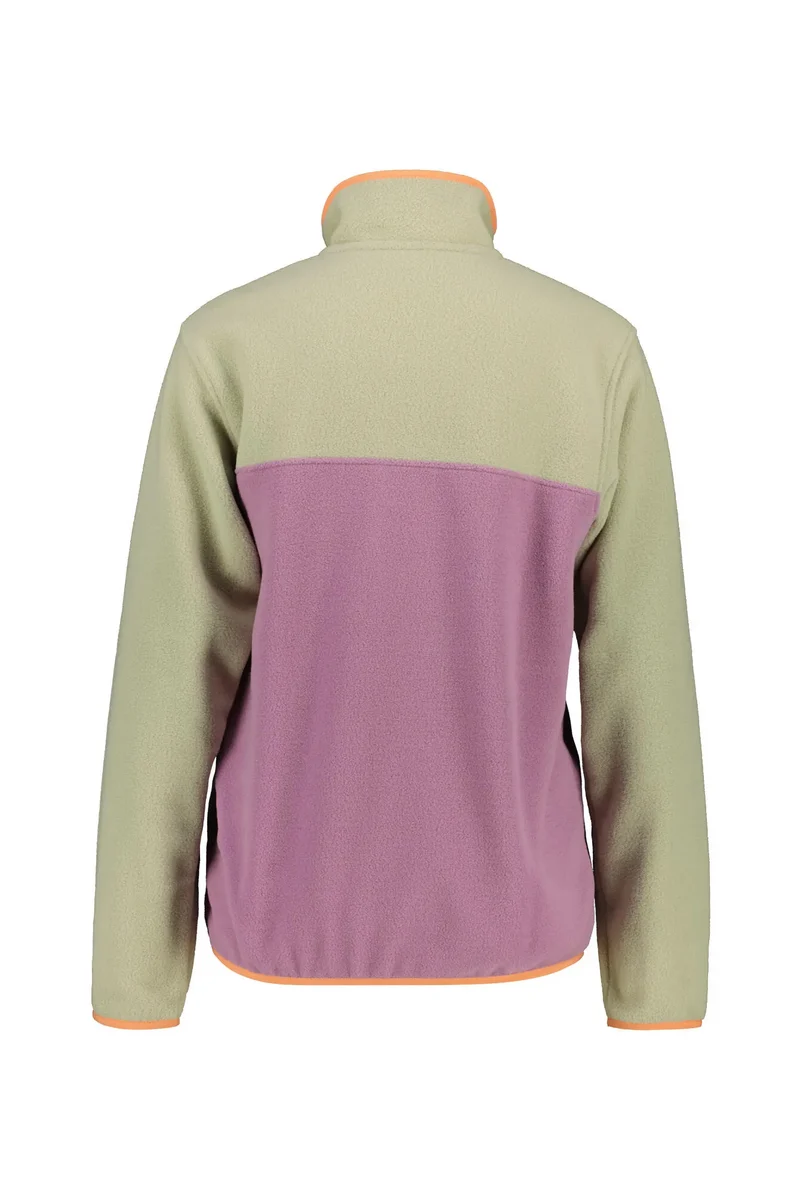 Fleecepullover mit halber Knopfleiste