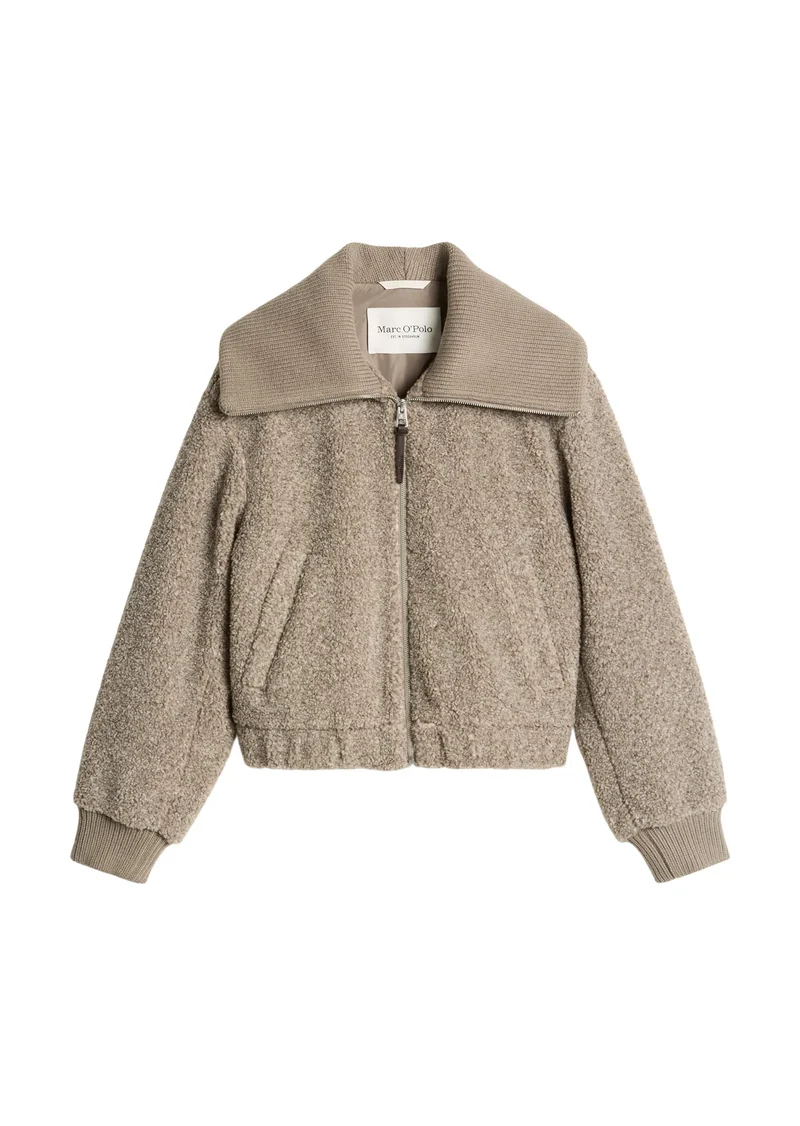 Teddyjacke mit aufliegendem Kragen