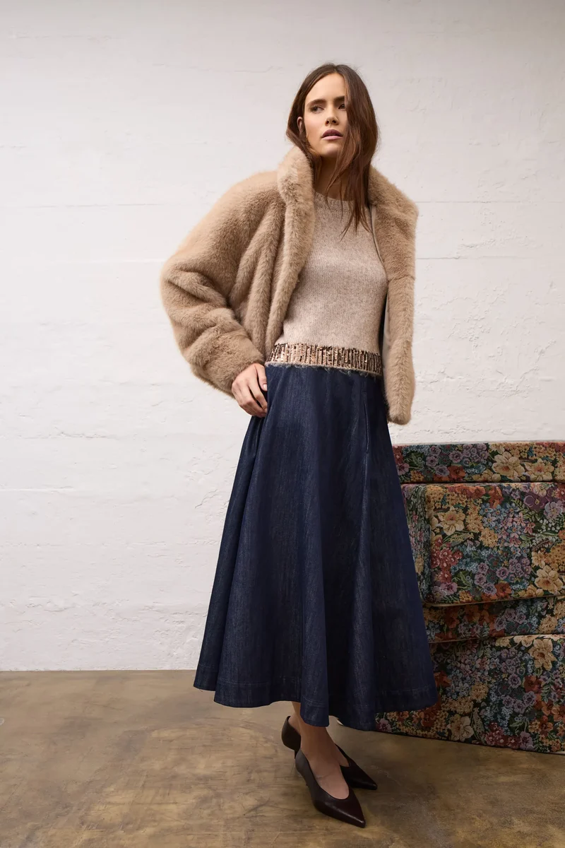 Kuscheljacke aus Kunstfell