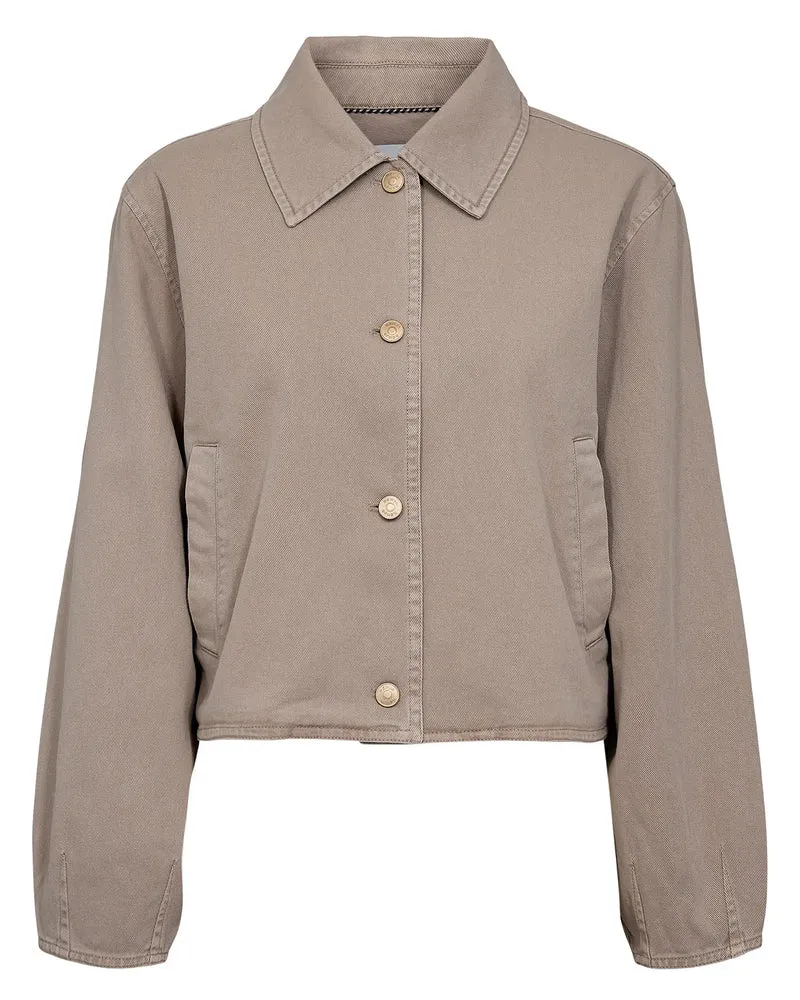 Jeansjacke cropped aus Baumwolle