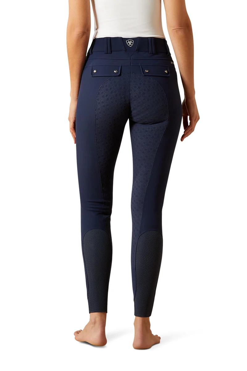 Tri Factor Damen Reithose mit Vollbesatz aus Silikon Navy Eclipse 48 Regular