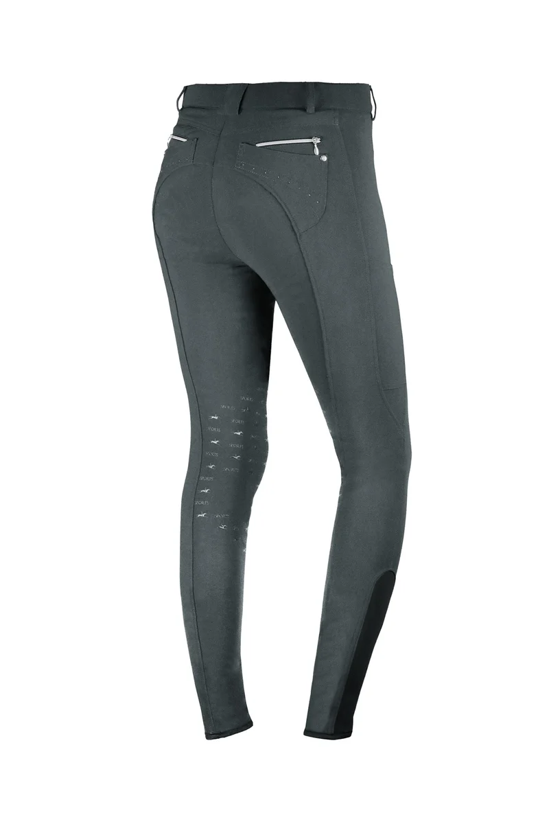 Venus Damen Reithose mit Kniebesatz Graphite Dark grey 46