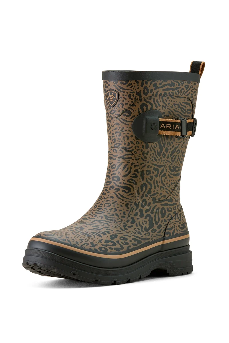 Kelmarsh Mid Damen Gummistiefel Ocelot Print 37,5